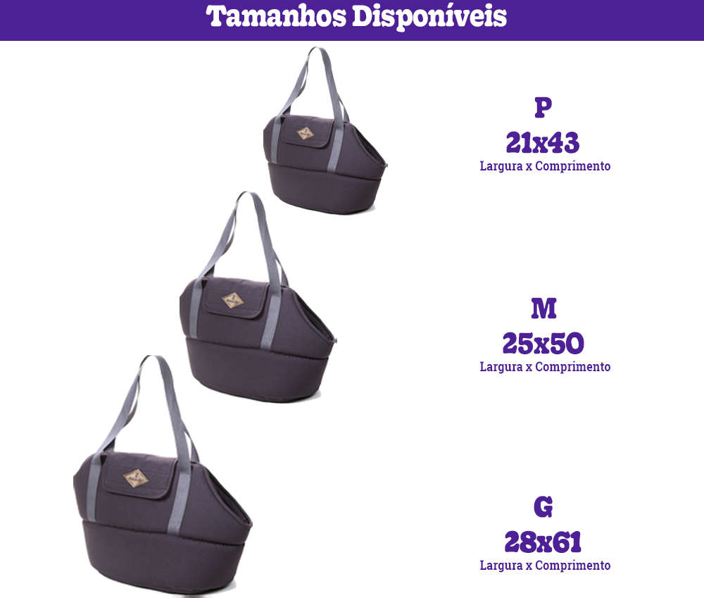 Bolsa de Transporte Lisboa Cinza - Tam. P