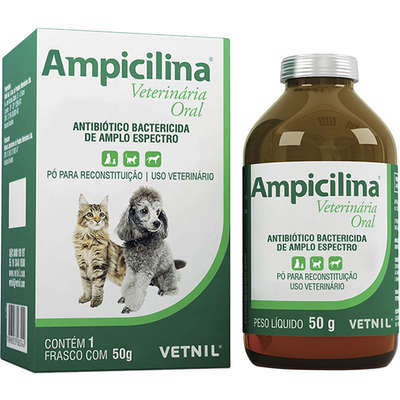 Antibiótico Vetnil Ampicilina para Cães e Gatos