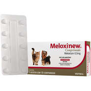 Anti-Inflamatório Vetnil Meloxinew 0,5 mg para Cães e Gatos - 10 Comprimidos