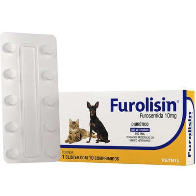 Diurético Vetnil Furolisin Comprimido 10 mg