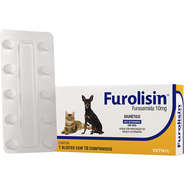 Diurético Vetnil Furolisin Comprimido 10 mg para Cães e Gatos - 10 Comprimidos