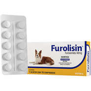 Diurético Vetnil Furolisin Comprimido 40 mg para Cães e Gatos - 10 Comprimidos
