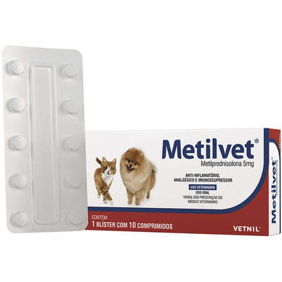 Anti-inflamatório Vetnil Metilvet 5 mg