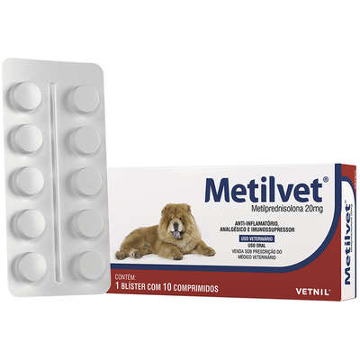 Anti-inflamatório Vetnil Metilvet 20 mg
