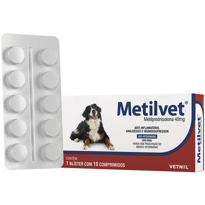 Anti-inflamatório Vetnil Metilvet 40 mg