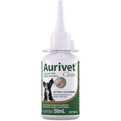 Solução Otológica Vetnil Aurivet Clean para Cães e Gatos