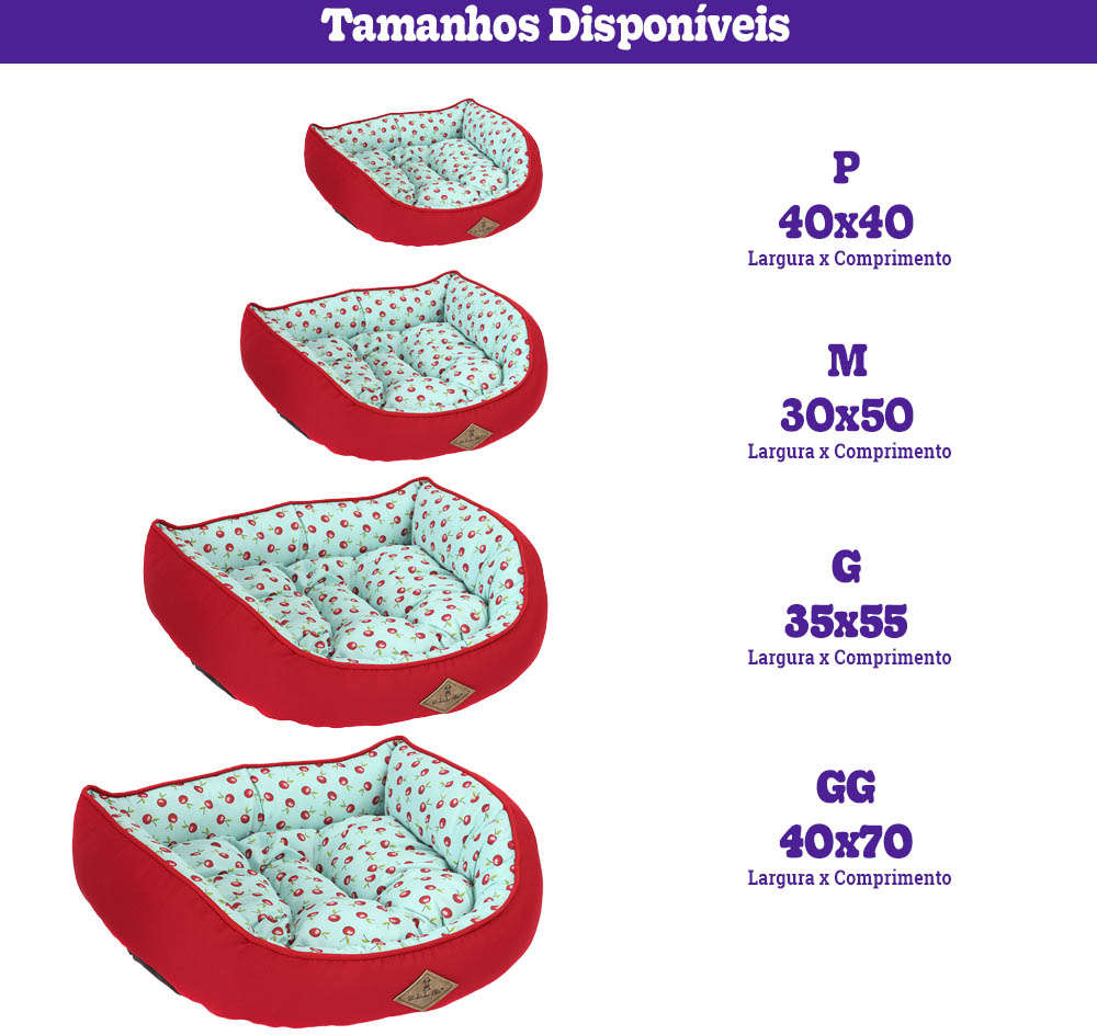Cama Fruit Vermelho - Tam. GG