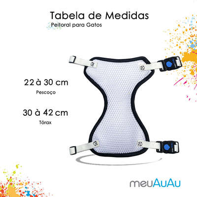 Conjunto Peitoral Style Mesh e Guia Garfield 05 para Gatos