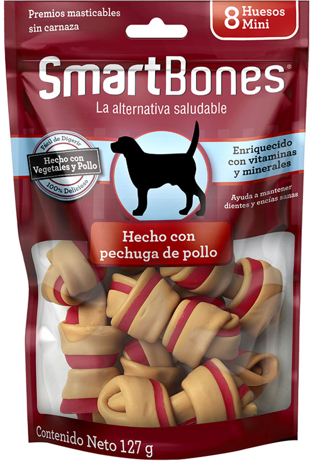 Ossinhos Mini SmartBones Frango para Cães - 8 Unidades