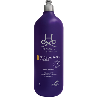 Shampoo Pet Society Hydra Groomers Pelos Dourados para Cães e Gatos
