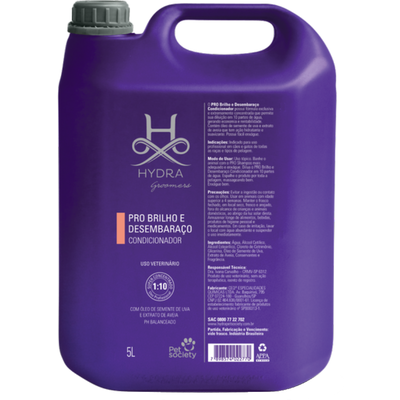 Condicionador Pet Society Hydra Groomers Pro Brilho e Desembaraço para Cães e Gatos
