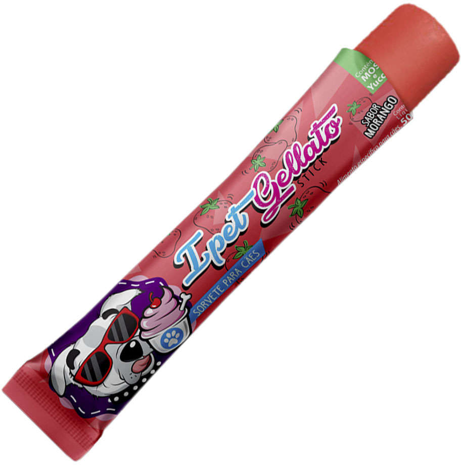 Sorvete Ipet para Cães Sabor Morango - 30g