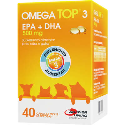 Suplemento Agener Ômega Top 3 com 40 Capsulas