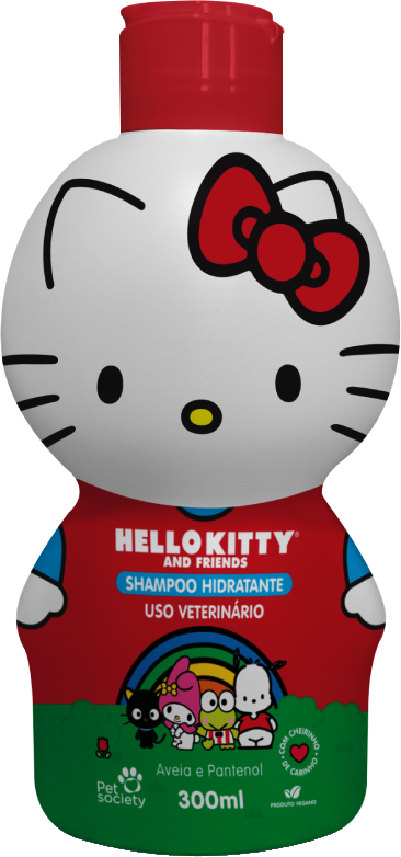 Shampoo Hidratante Pet Society Hello Kitty Aveia - 300 mL