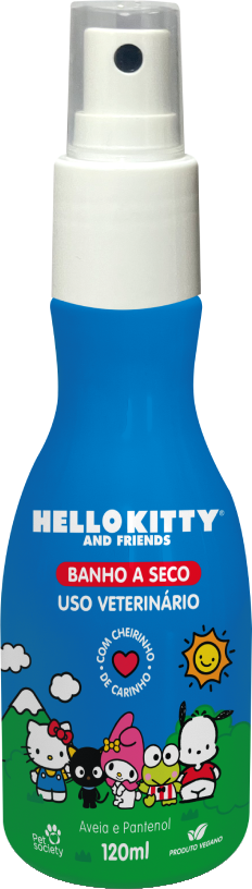 Banho a Seco Pet Society Hello Kitty Aveia e Pantenol - 120 mL