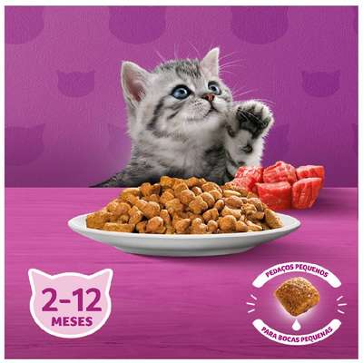 Ração Whiskas Carne e Leite para Gatos Filhotes