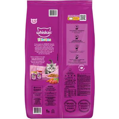 Ração Whiskas Carne e Leite para Gatos Filhotes