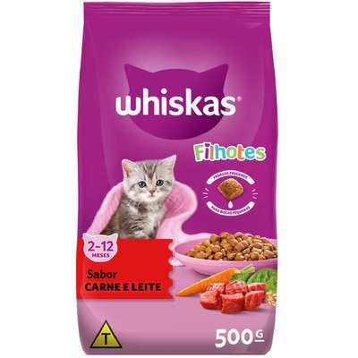 Ração Whiskas Carne e Leite para Gatos Filhotes
