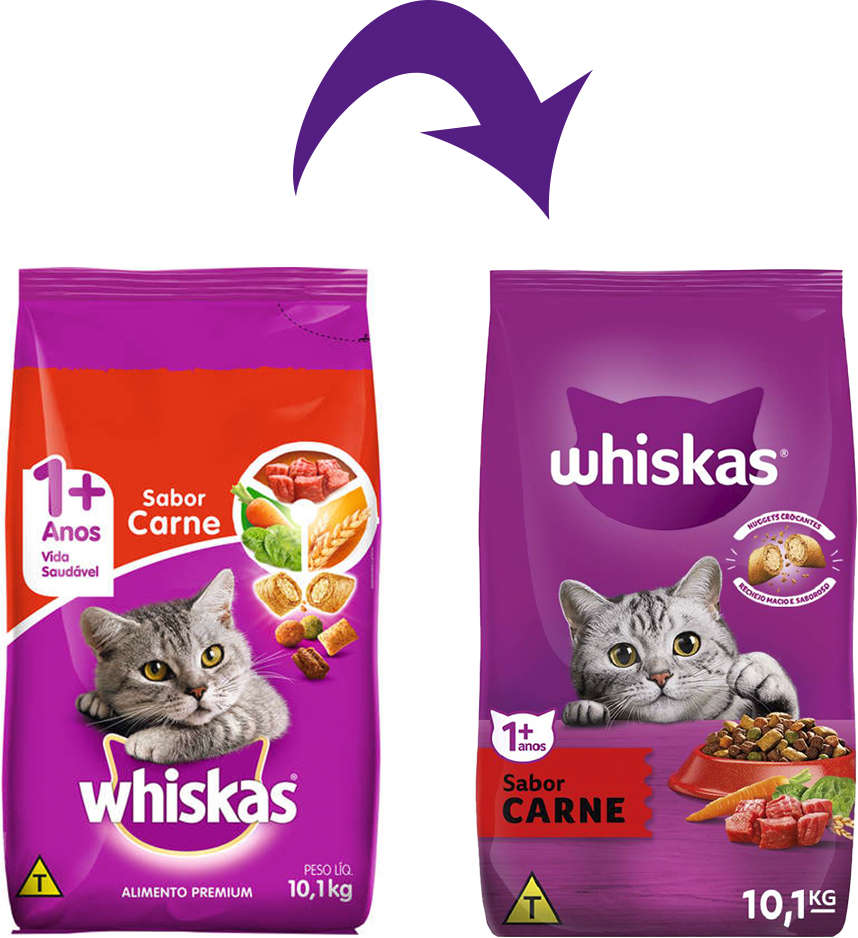 Ração Whiskas Carne para Gatos Adultos - 10,1Kg