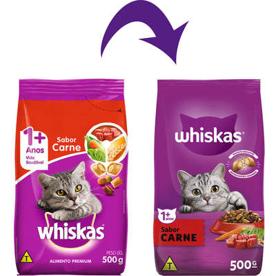 Ração Whiskas Carne para Gatos Adultos