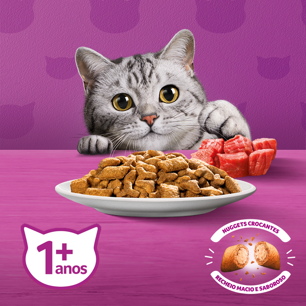 Ração Whiskas Carne para Gatos Adultos - 10,1Kg