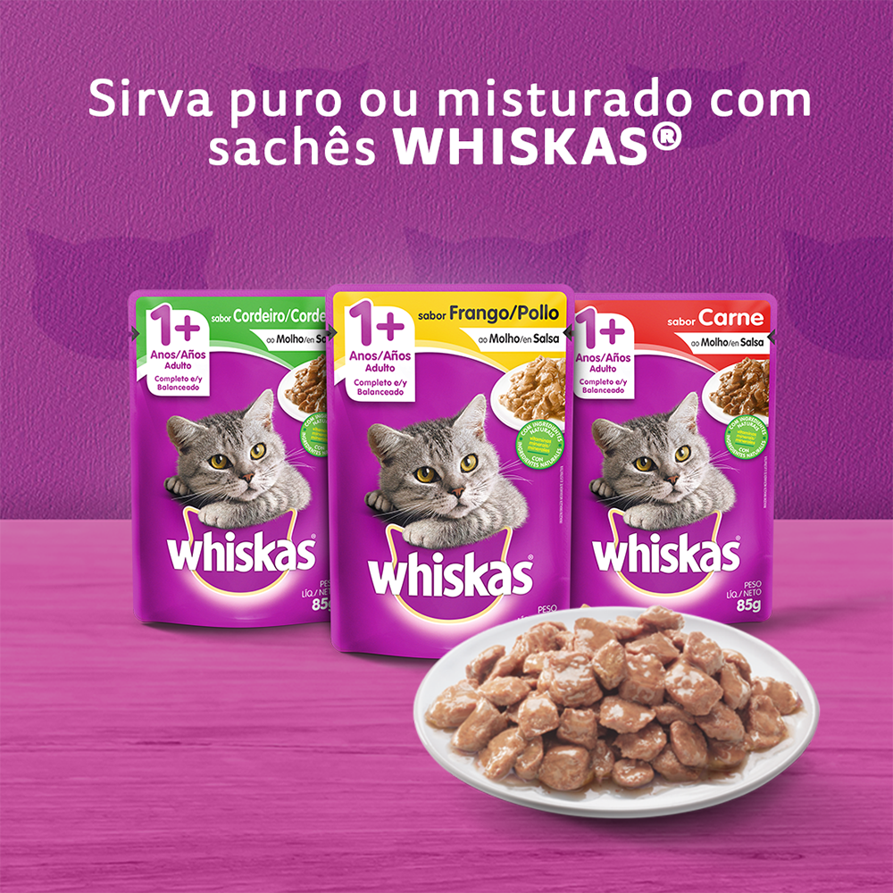 Ração Whiskas Carne para Gatos Adultos - 10,1Kg