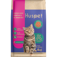Granulado Higiênico de Madeira Huspet para Gatos - 4Kg