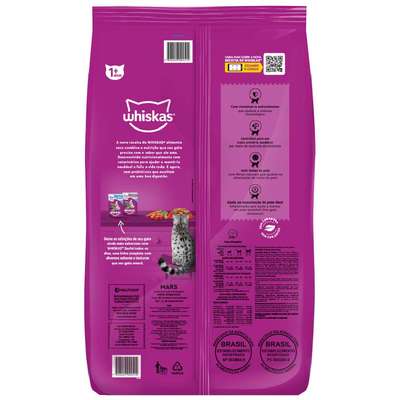 Ração Whiskas Carne para Gatos Adultos Castrados