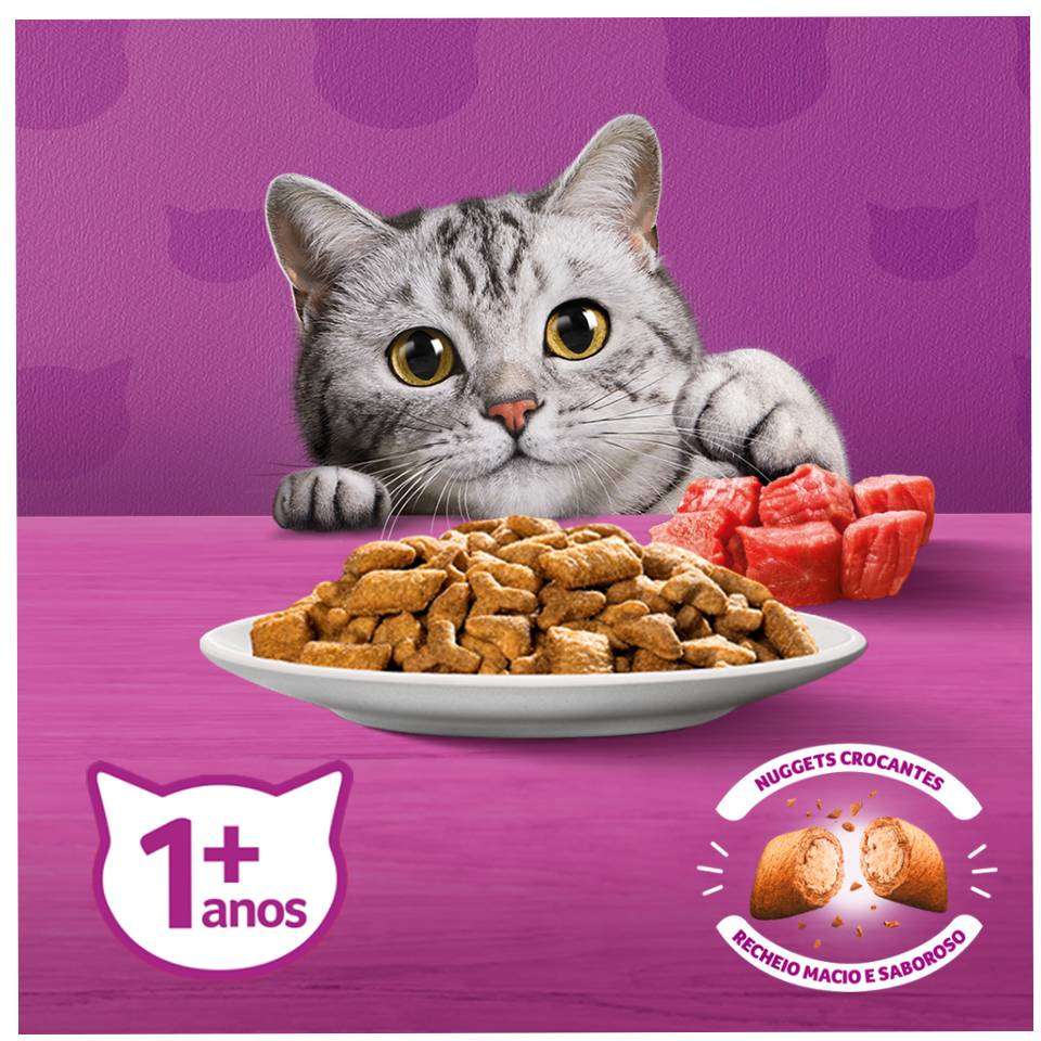 Ração Whiskas Carne para Gatos Adultos Castrados - 10,1Kg