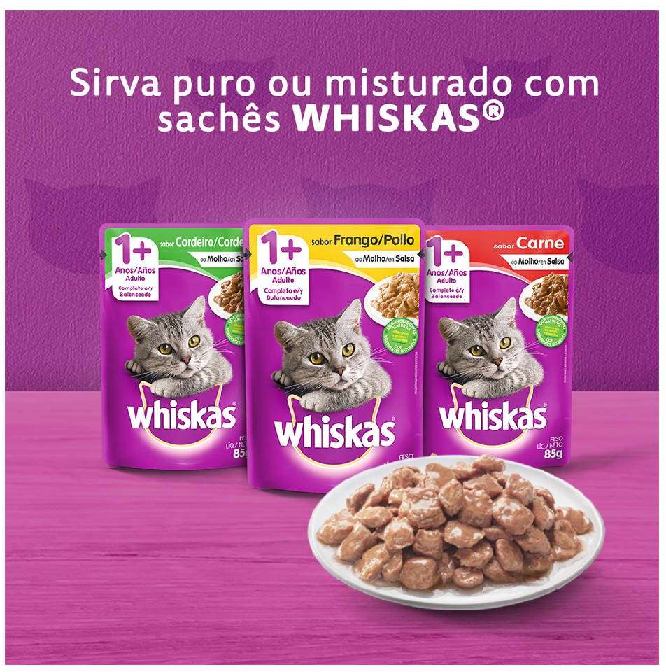 Ração Whiskas Peixe para Gatos Adultos - 2,7Kg