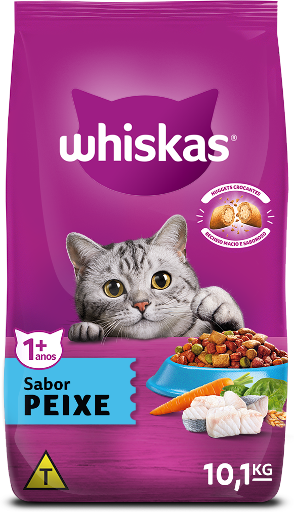 Ração Whiskas Peixe para Gatos Adultos - 10,1Kg