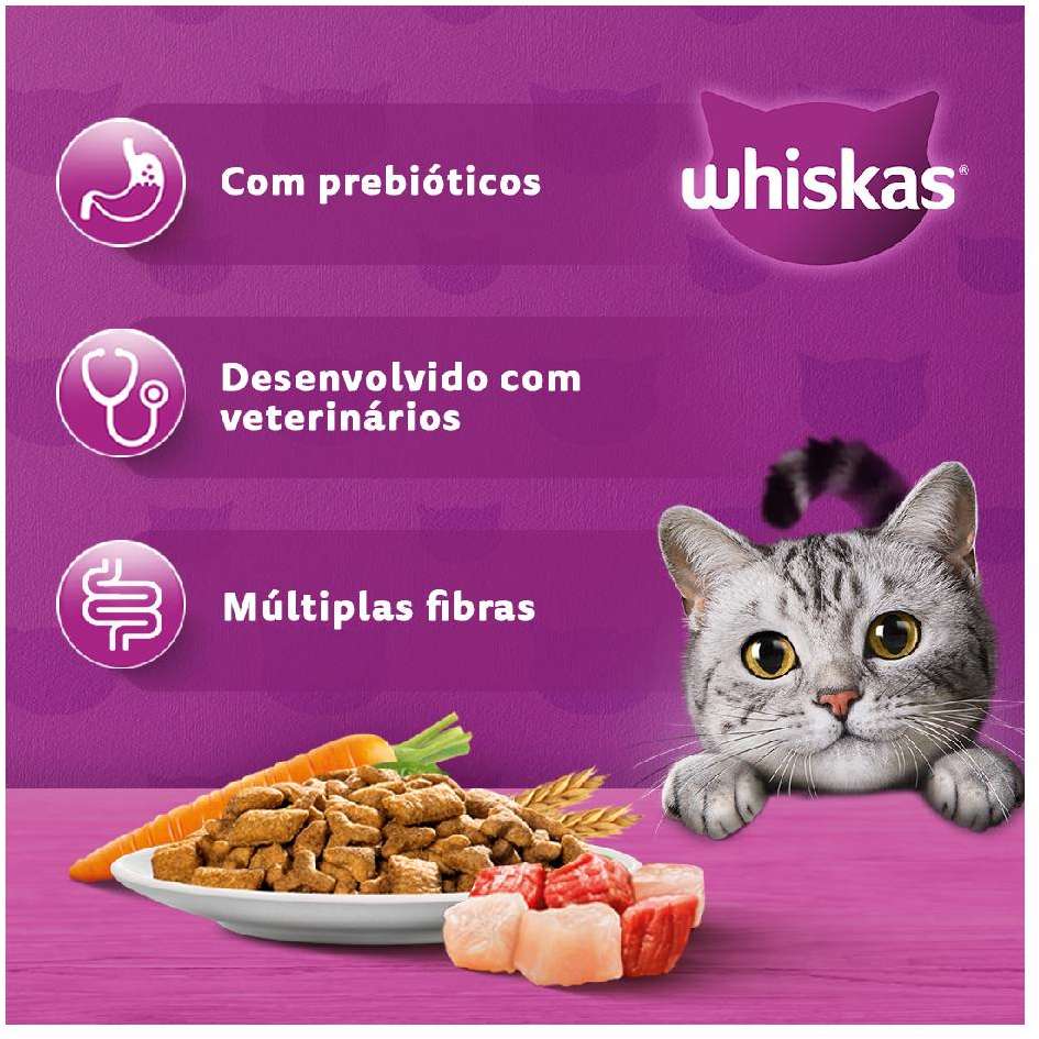 Ração Seca Whiskas Mix de Carnes para Gatos Adultos - 2,7Kg