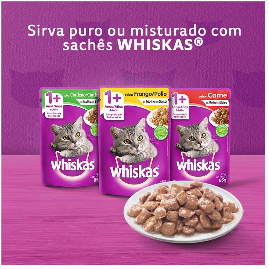Ração Seca Whiskas Mix de Carnes para Gatos Adultos - 2,7Kg