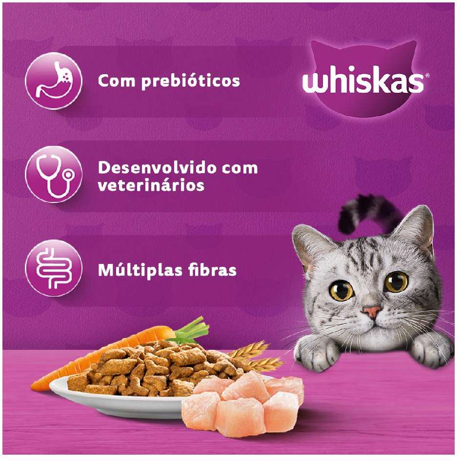 Ração Whiskas Frango para Gatos Adultos - 2,7Kg