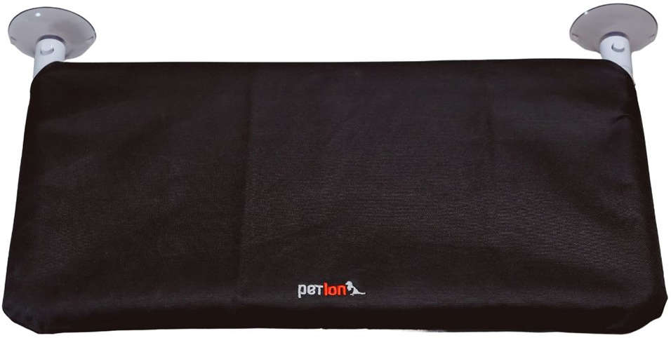 Cama Janela com Ventosa Petlon Preta para Gatos - Tam. Único