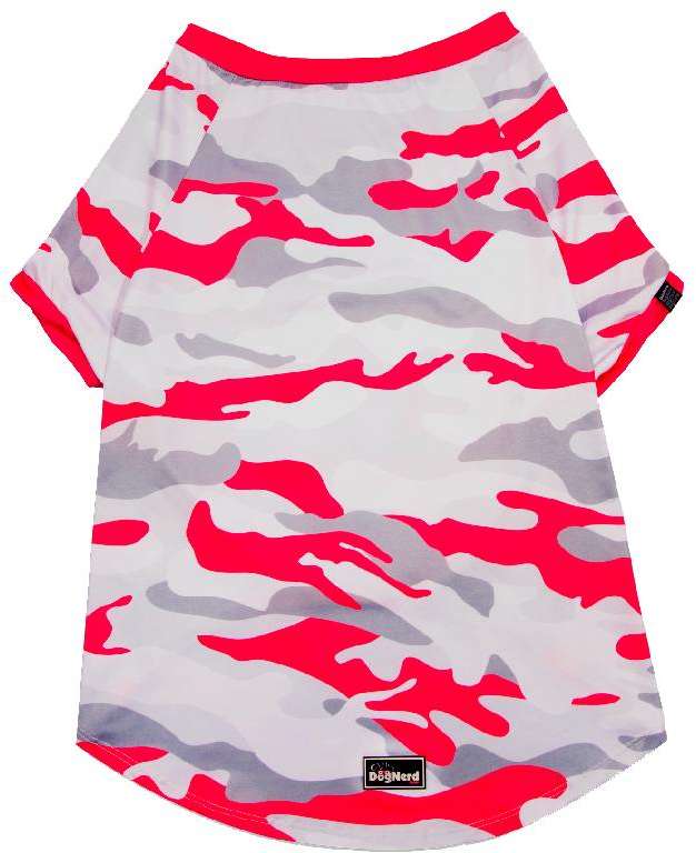 Camiseta Pet Camuflada Rosa - Tam. 05