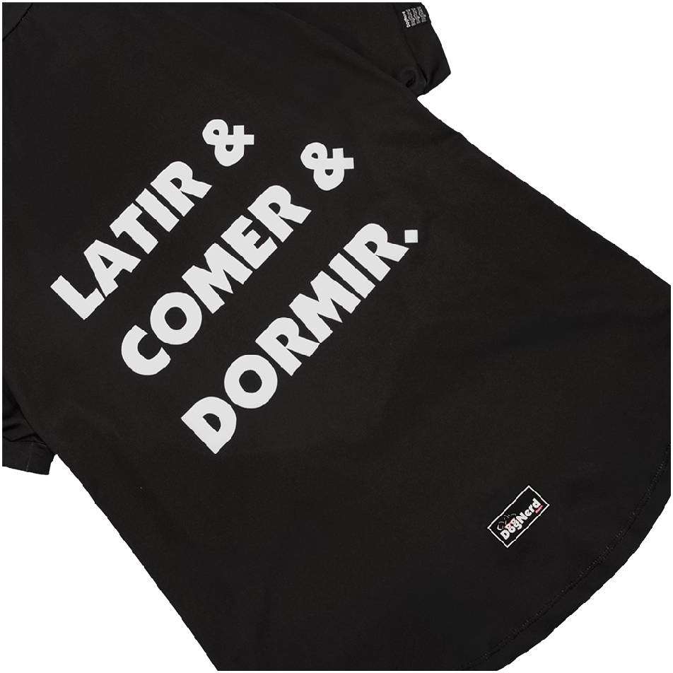 Camiseta Pet Comer e Latir Preta - Tam. 06