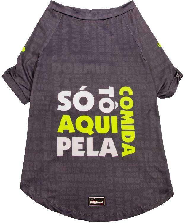 Camiseta Pet Pela Comida Cinza para Cães - Tam. 05