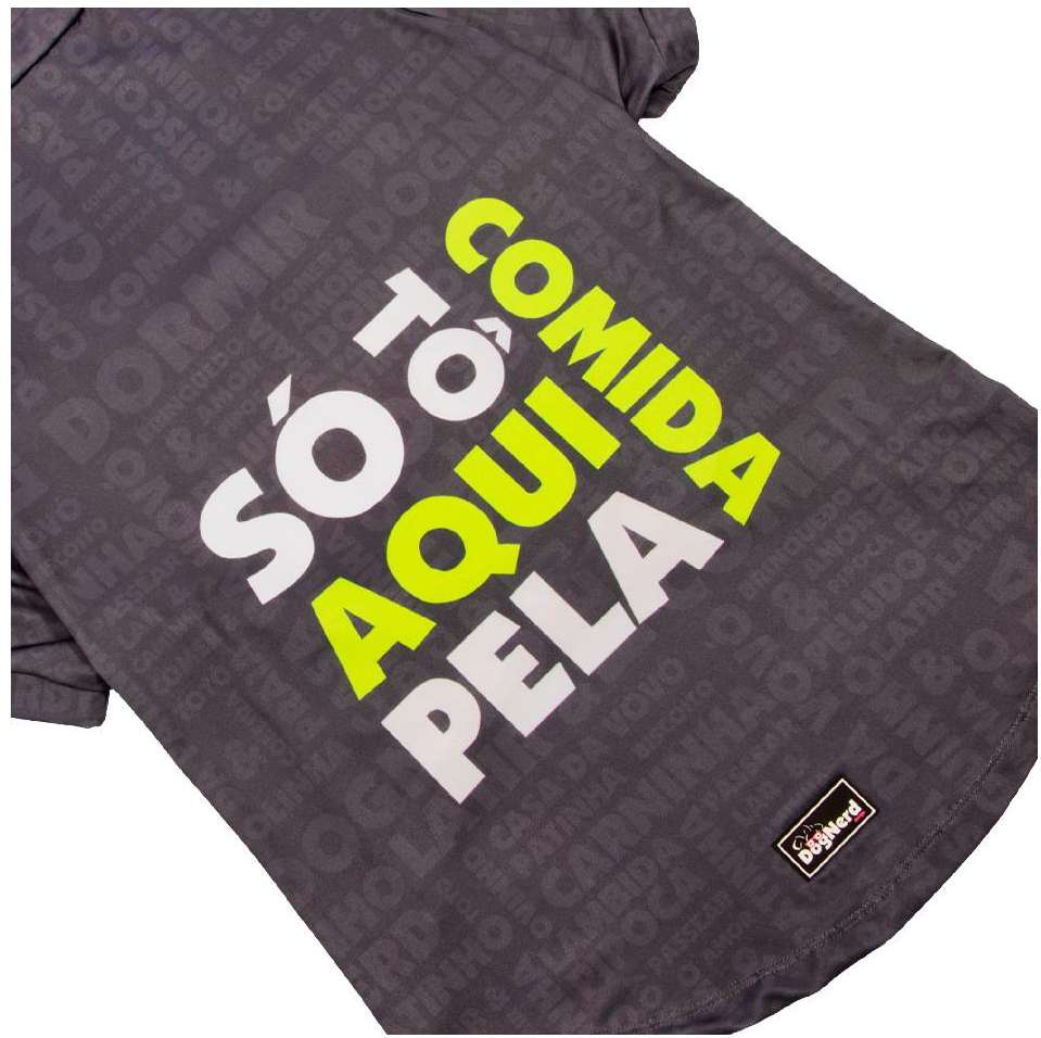 Camiseta Pet Pela Comida Cinza para Cães - Tam. 05