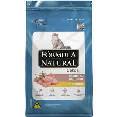 Ração Seca Fórmula Natural Frango Sênior 7+ para Gatos Castrados