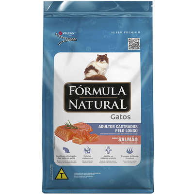 Ração Seca Fórmula Natural Salmão para Gatos Adultos de Pelo Longo