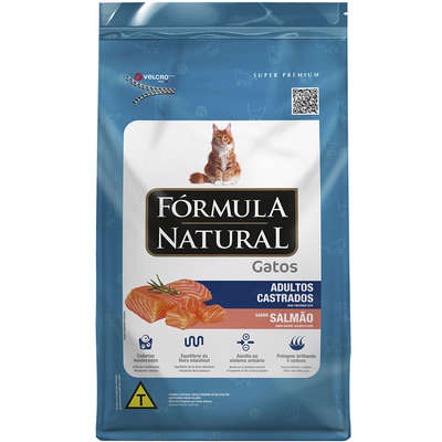 Ração Seca Fórmula Natural Salmão para Gatos Adultos Castrados