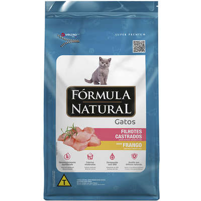 Ração Seca Fórmula Natural Frango para Gatos Filhotes Castrados