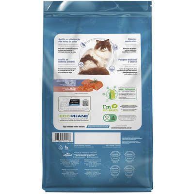 Ração Seca Fórmula Natural Salmão para Gatos Adultos de Pelo Longo