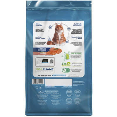 Ração Seca Fórmula Natural Salmão para Gatos Adultos Castrados