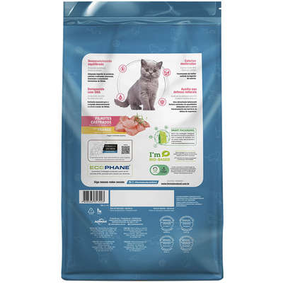 Ração Seca Fórmula Natural Frango para Gatos Filhotes Castrados