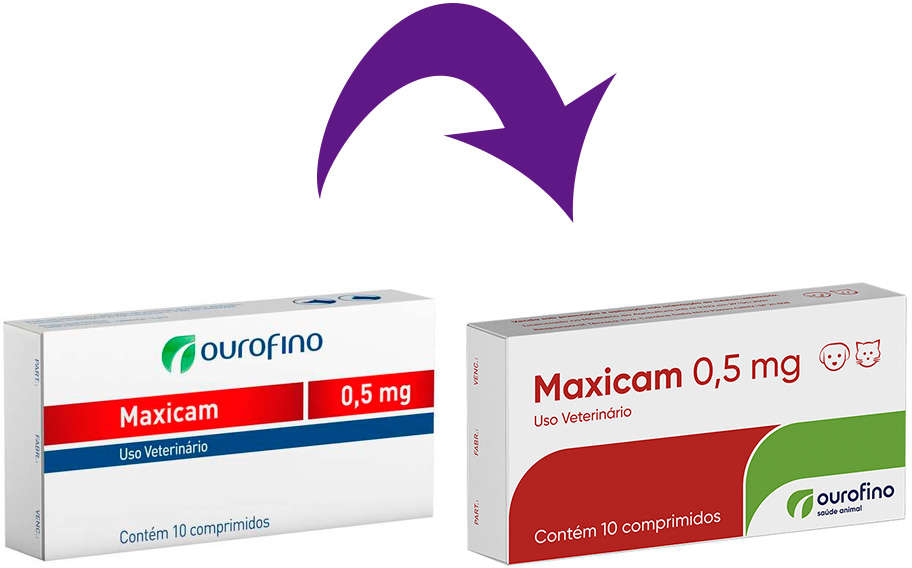 Anti-inflamatório Ourofino Maxicam de 10 Comprimidos - 0,5 mg