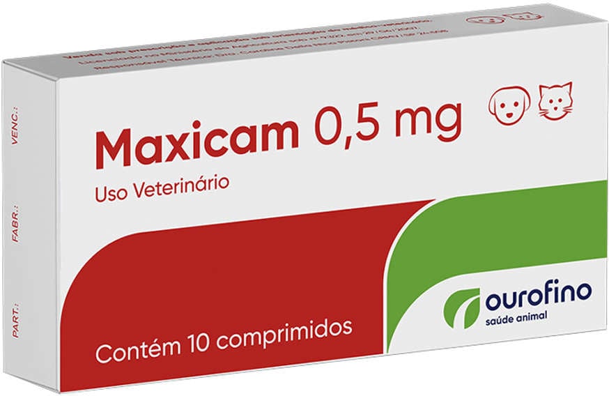Anti-inflamatório Ourofino Maxicam de 10 Comprimidos - 0,5 mg