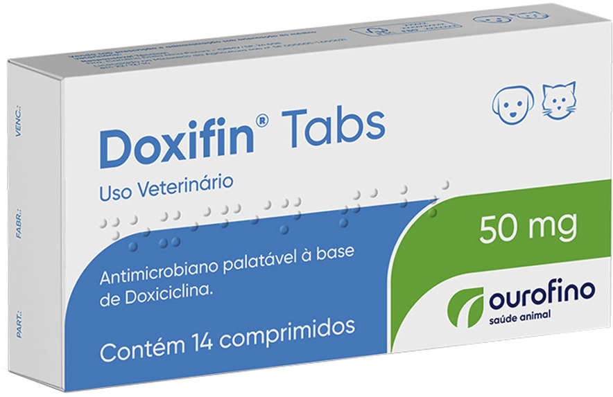 Antimicrobiano Ourofino Doxifin Tabs 14 Comprimidos - 50 mg