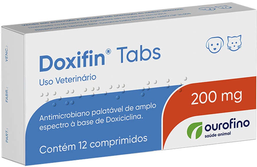 Antimicrobiano Ourofino Doxifin Tabs 12 Comprimidos - 200 mg